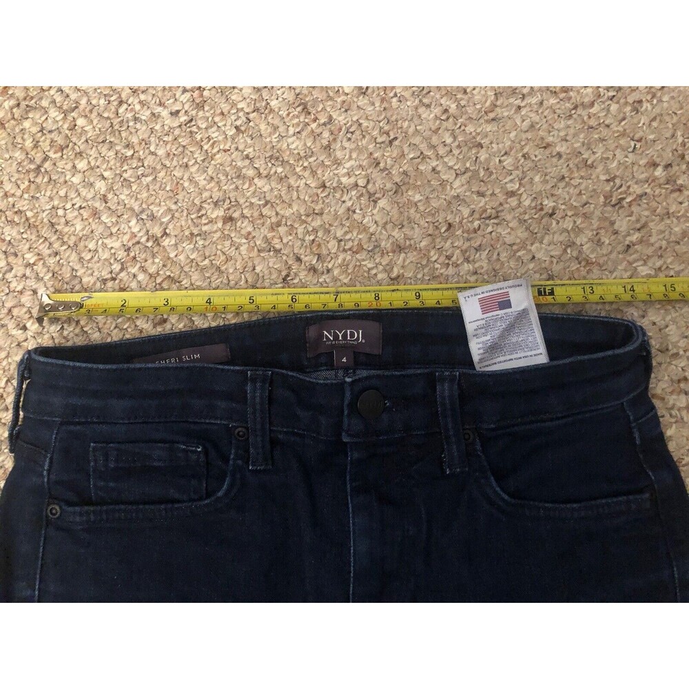 NYDJ Women Jeans Size 4 Blue Mid-Rise Sheri Slim Straight Leg Stretch Denim - Picture 7 of 10
